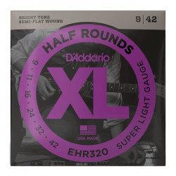 D'ADDARIO EHR320 XL HALF ROUNDS SUPER LIGHT (09-42)