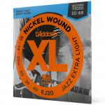 D'ADDARIO EJ20 XL NICKEL WOUND JAZZ EXTRA LIGHT (10-49) струни для електрогітари
