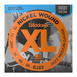 D'ADDARIO EJ22 XL NICKEL WOUND JAZZ MEDIUM (13-56) D'ADDARIO EJ22 XL NICKEL WOUND JAZZ MEDIUM (13-56)