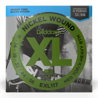 D'ADDARIO EXL117 XL NICKEL WOUND MED TOP / X-HEAVY BTM (11-56) 