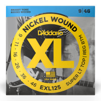 D'ADDARIO EXL125 XL Nickel Wound Super Light Top / Regular Bottom (09-46) D'ADDARIO EXL125 XL Nickel Wound Super Light Top / Regular Bottom (09-46)