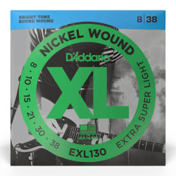 D'Addario EXL130 XL NICKEL WOUND EXTRA SUPER LIGHT (08-38)