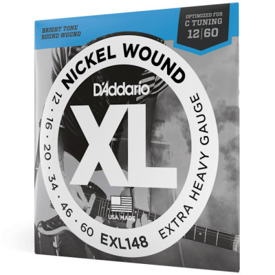 D'ADDARIO EXL148 XL NICKEL WOUND EXTRA HEAVY (12-60) струни для електрогітари
