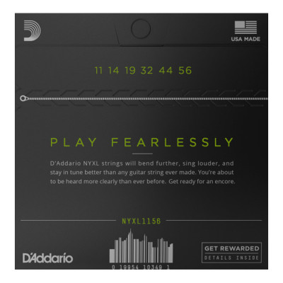 D'ADDARIO NYXL1156 MEDIUM TOP / EXTRA HEAVY BOTTOM (11-56) струни для електрогітари
