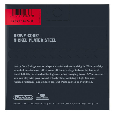 DUNLOP DHCN1048 HEAVY CORE ELECTRIC GUITAR STRINGS (10-48) струни для електрогітари