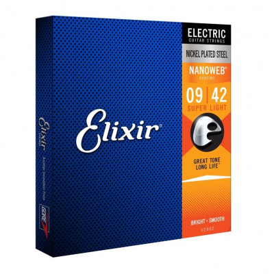 ELIXIR EL NW SL ANTI-RUST NANOWEB SUPER LIGHT (009-042) 12002 струни для електрогітари