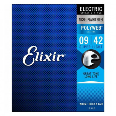 ELIXIR El PW SL ANTI-RUST POLYWEB SUPER LIGHT (009-042) 12000 струни для електрогітари