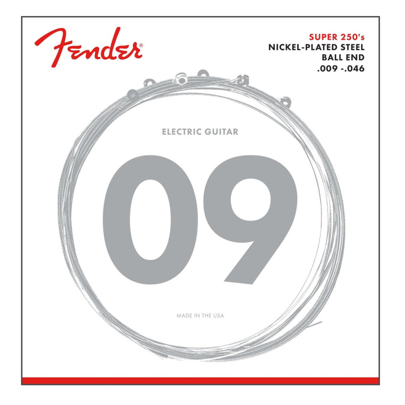 FENDER 250LR NICKEL-PLATED STEEL LIGHT-REGULAR (09-46)