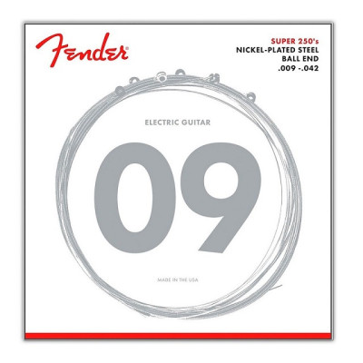 FENDER 250L NICKEL-PLATED STEEL GUITAR STRINGS (9-42) струни для електрогітари