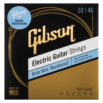 GIBSON SEG-BWR10 BRITE WIRE REINFORCED LIGHT (10-46) струни для електрогітари