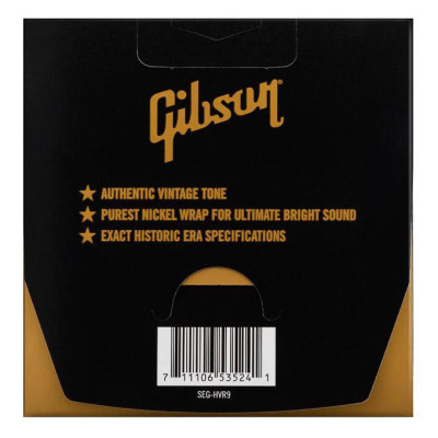 GIBSON SEG-HVR9 VINTAGE REISSUE ULTRA LIGHT (9-42) струни для електрогітари
