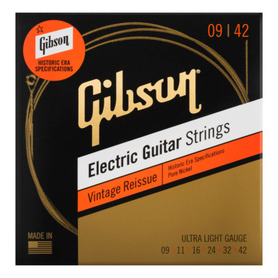 GIBSON SEG-HVR9 VINTAGE REISSUE ULTRA LIGHT (9-42) струни для електрогітари