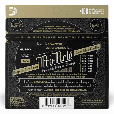 D'ADDARIO EJ46C PRO-ARTE COMPOSITE HARD TENSION струни для класичної гітари