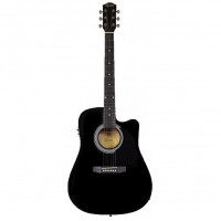 SQUIER by FENDER SA-105CE BLACK 