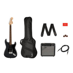 SQUIER by FENDER AFFINITY SERIES STRAT PACK HSS CHARCOAL FROST METALLIC