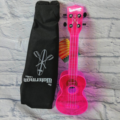 KALA WATERMAN FLUORESCENT PINK SOPRANO UKULELE укулеле сопрано