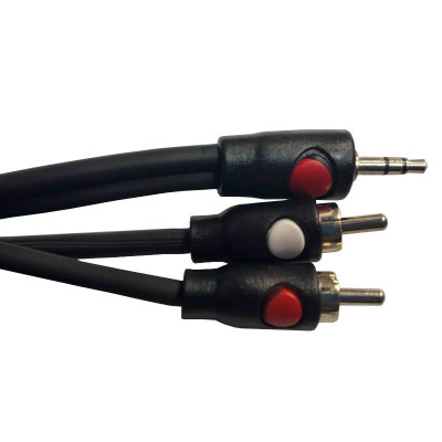 BIG YC006 5M інсертний кабель 5м, 2 x rca - 1/8 Jack