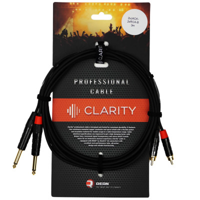 Clarity 2xJACK-2xRCA-B/3m інсертний кабель