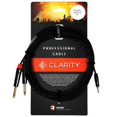 Clarity miniJACK-2xJACK-B/5m інсертний кабель
