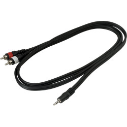 ROCKCABLE RCL20902 D4 PATCH CABLE-2 X RCA TO TRS MINIJACK (1.5 м) ROCKCABLE RCL20902 D4 PATCH CABLE-2 X RCA TO TRS MINIJACK (1.5 м)