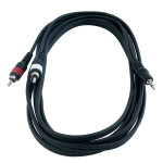 ROCKCABLE RCL20902 D4 PATCH CABLE-2 X RCA TO TRS MINIJACK (1.5 м)  інсертний кабель