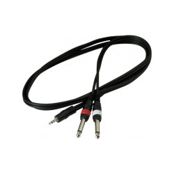 ROCKCABLE RCL20912 D4 PATCH CABLE-2 X TS JACK TO TRS MINIJACK (1.5 м) ROCKCABLE RCL20912 D4 PATCH CABLE-2 X TS JACK TO TRS MINIJACK (1.5 м)