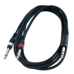 ROCKCABLE RCL20922 D4 PATCH CABLE-TRS JACK TO 2 X TS JACK (1.5 м) інсертний кабель