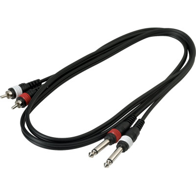 ROCKCABLE RCL20932 D4 PATCH CABLE-2 X RCA TO 2 X TS JACK (1.5 м) інсертний кабель