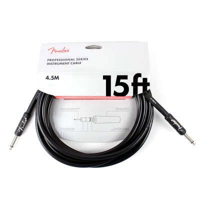 FENDER CABLE PROFESSIONAL SERIES 15' BLACK кабель інструментальний 4,5 м