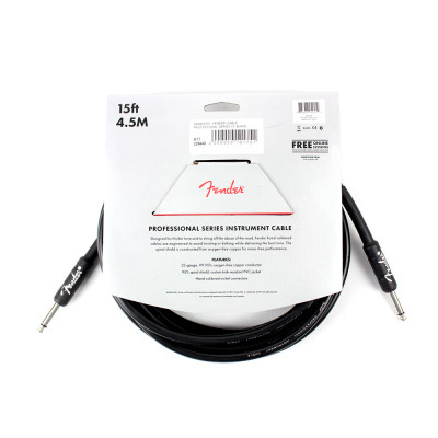 FENDER CABLE PROFESSIONAL SERIES 15' BLACK кабель інструментальний 4,5 м
