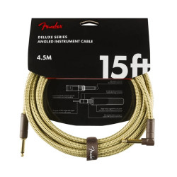 FENDER CABLE DELUXE SERIES 15' ANGLED TWEED
