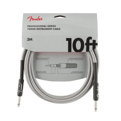 FENDER CABLE PROFESSIONAL SERIES 10' WHITE TWEED кабель инструментальный