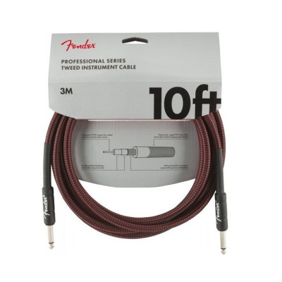 FENDER CABLE PROFESSIONAL SERIES 10' RED TWEED кабель инструментальный