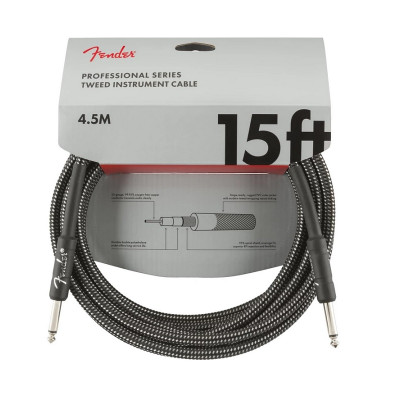 FENDER CABLE PROFESSIONAL SERIES 15' GREY TWEED кабель инструментальный