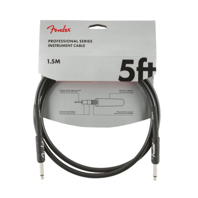 FENDER CABLE PROFESSIONAL SERIES 5' BLACK кабель инструментальный