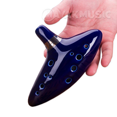 MAYA ZELDA K120A-01 BLUE окарина з чохлом та підставкою керамічна