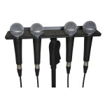 GATOR FRAMEWORKS GFW-MIC-4TRAY MULTI MIC HOLDER FOUR (4) MICS тримач