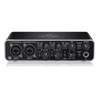 Behringer UMC204HD аудіоінтерфейс USB/MIDI