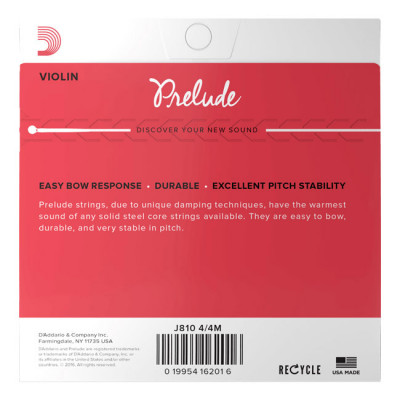 D'ADDARIO J810 4/4M PRELUDE струны для скрипки 4/4